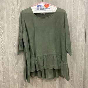 PURO LINO - MADE IN ITALY - LINEN TOP - SIZE L